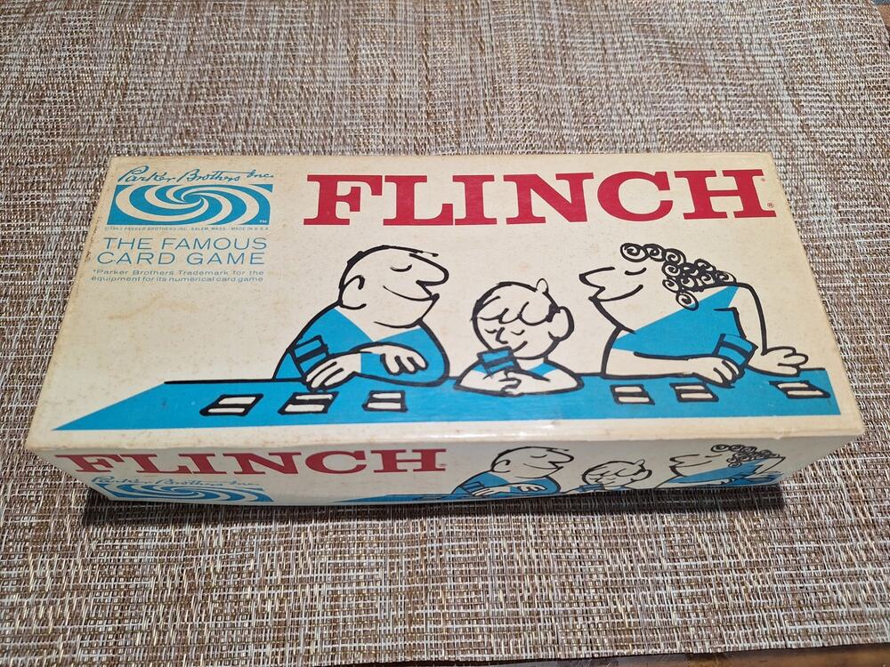 Vintage Parker Brothers Flinch Card Game Complete 1963 Instructions Original Box